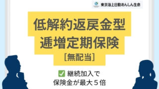 低解約返戻金型逓増定期保険