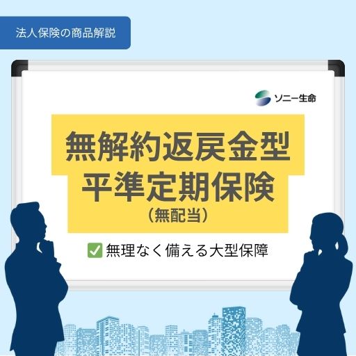 無解約返戻金型平準定期保険(無配当)|ソニー生命