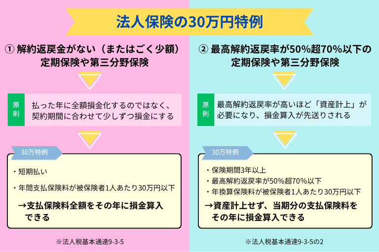 法人保険の30万特例概要