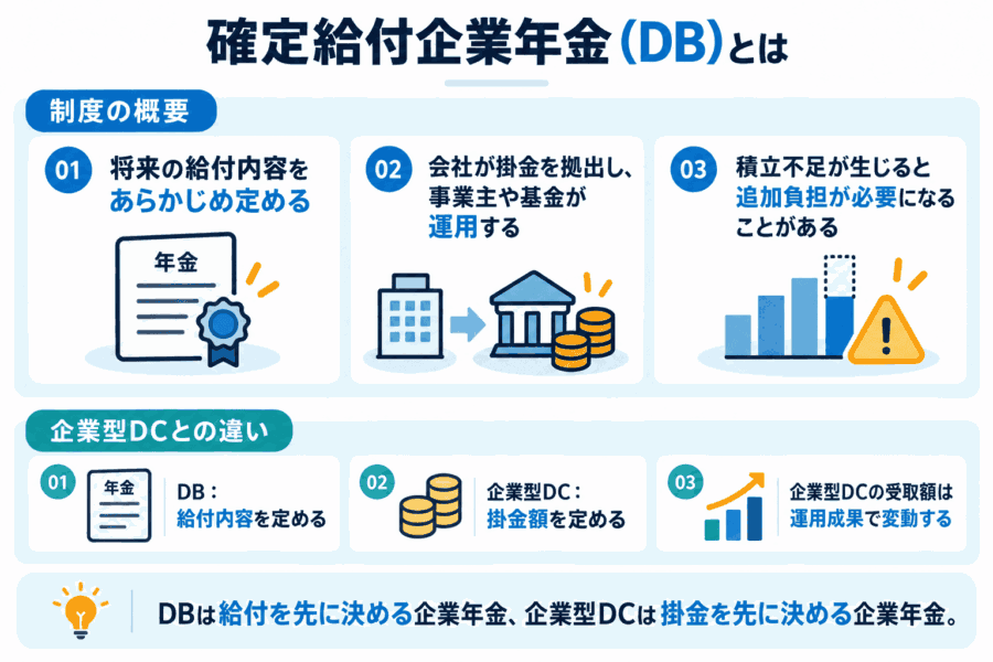 確定給付企業年金(DB)と企業型DCの比較