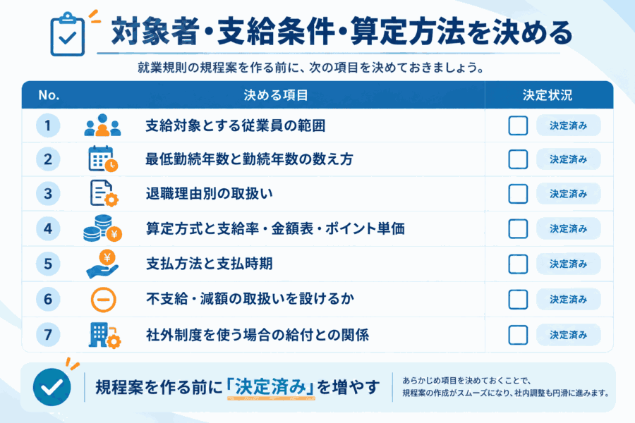 対象者・支給条件・算定方法チェックリスト