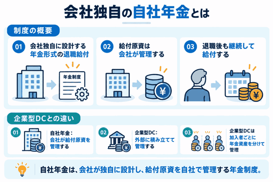 自社年金と企業型DCの比較