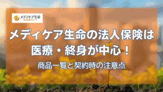 メディケア生命の法人保険は医療・終身が中心!商品一覧と契約時の注意点